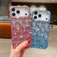 Bling diamant fleur étui souple pour Samsung Galaxy S25 S24 Plus S23 Ultra FE A16 luxe dégradé couleur autocollant filles couverture de téléphone