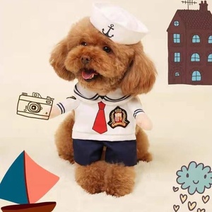 Costume de marin pour animaux de compagnie, ensemble marine, pour Halloween, idéal pour les fêtes à thème et les jeux de rôle, vêtements pour chats et chiens, costume pour animaux de compagnie, vente chaude - Product Image 3