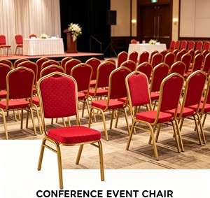 Custom Logo Modern Luxury Aluminum Banquet <b>Chair</b> Wedding <b>Dining</b> Hall <b>Chair</b> for Hotel Banquet Corporate Event Project Supply - Product Image 3