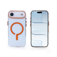 Coque de téléphone transparente 2-en-1 gaufrée compatible pour entreprises, détachable, antichoc, en TPU+PC, pour 16-17