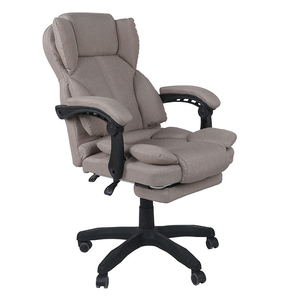Hochlehniger Stoff-Bürostuhl mit Ausziehbarer Fußstütze, Neigbarer Drehbarer Chefsessel Höhenverstellbarer Computerstuhl - Product Image 1