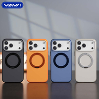 Étui de téléphone magnétique en PC mat VAWI B398 avec 360 °   Support rotatif pour coque de téléphone antichoc pour iPhone 14 15 16 17 Pro Max