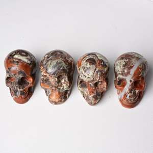 หัวกะโหลกอาเกตขัดเงาคุณภาพสูงสไตล์โบฮีเมียนขนาด 50 มม. ขายส่งคริสตัลโฮลา ของตกแต่งบ้านสุดเก๋ ทันสมัย ของขวัญวันหยุด - Product Image 4