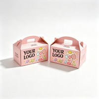 Rectangular Handmade Cardboard Candy Box Recycled Materials Cookie Chocolate Bakery Gift Box for Cake Pastry Dessert Bread Box