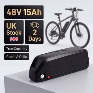 British Warehouse <b>48V</b> 15Ah Lithium <b>Battery</b> Electric Bike Hailong Tube 3000mAh 13s5p 45A Smart BMS 2A XT60 Plug Water-proofed - Product Image 1