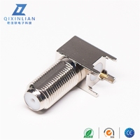 Conector RF de PCB soldado Horizontal hembra de ángulo recto 48H F, sistema británico de cobre puro, tipo de conector de prueba de pulverización de sal roscada