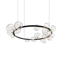 Lustre à bulles de style nordique à la mode Ins-lampe en verre esthétique pour salon de luxe salle à manger lampes suspendues simples pour l'éclairage