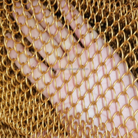 Rideau en maille tissée dorée miniature à maillons de chaîne pour décoration architecturale