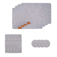 Nouveaux dessous de plat rectangulaires en feutre de polyester, dessous de plat écologiques en feutre, dessous de plat en feutre