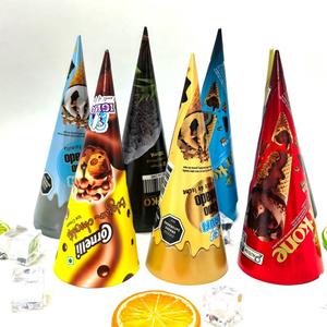 Bán Buôn Tùy Chỉnh In Lá Cán <span class=keywords><strong>Ice</strong></span> <span class=keywords><strong>Cream</strong></span> Giấy Nón Giấy Gói <span class=keywords><strong>Ice</strong></span> <span class=keywords><strong>Cream</strong></span> Cone Với Giấy Tráng Logo In - Product Image 4