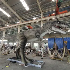 Eğlence parkı gerçekçi Animatronic dinozor Tyrannosaurus Rex modeli