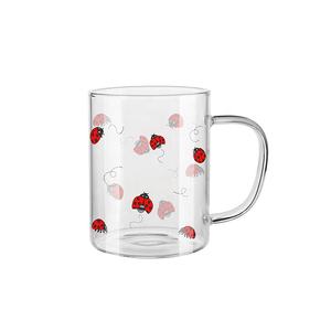 Tasses à café et à thé <span class=keywords><strong>en</strong></span> verre isolées 250 ml, mugs à café <span class=keywords><strong>en</strong></span> <span class=keywords><strong>gros</strong></span>, résistants à la chaleur, vaisselle <span class=keywords><strong>en</strong></span> verre transparent, nouveau design élégant avec <span class=keywords><strong>impression</strong></span> - Product Image 5