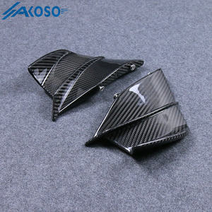 AKOSO moto 3K sec fibre de carbone aile avant Spoiler couverture côté aile fixe carénage Winglet pour <span class=keywords><strong>Honda</strong></span> <span class=keywords><strong>CBR650R</strong></span> 2019-2024 <span class=keywords><strong>2023</strong></span> - Product Image 3
