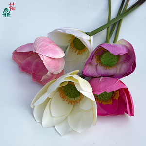 ดอกบัวประดิษฐ์ซีรีส์โลตัส 3 มิติ ทำจากผ้าไหม สำหรับตกแต่งภายนอกและภายใน สามารถซักล้างได้ - Product Image 4