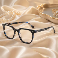 En stock, lunettes optiques en acétate de luxe, fabriquées à la main, tendance de la mode, montures de lunettes confortables pour un usage quotidien