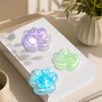 Jouet Squishy Patte de Chat Transparente Tendance à Rebond Lent - Jouet Anti-Stress à Sensation Boueuse Très Vendu