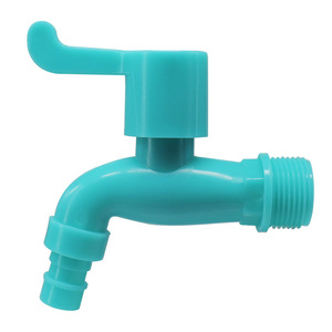 Robinet en plastique 20 mm à fixation murale pour machine à laver, utilisation extérieure, résistant au gel, protection UV, débit élevé - Product Image 1