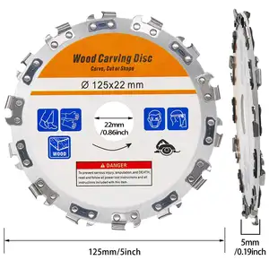 sharp 5 inch 125 wood cutting plastic grinding template slotted angle grinder woodworking chain plate