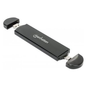 Caja externa para disco duro M.2 PCIe y SATA USB C y USB A Negra I CASE USB31C NGFFM2 - Product Image 1