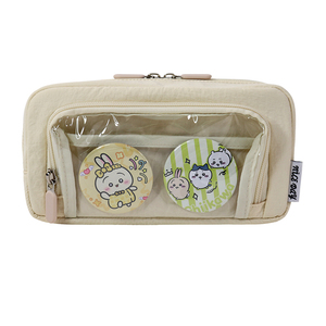 <b>Light</b> Blue Pencil Case With Clear <b>Window</b> And Cute Rabbit Design Stationery Bag - Product Image 5