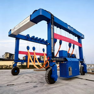 Grúa pórtico <span class=keywords><strong>marina</strong></span> de 10 toneladas con doble velocidad, frecuencia variable y control remoto para elevación de embarcaciones en canales interiores y marinas estrechas - Product Image 1