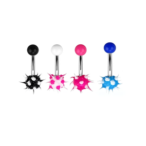 <span class=keywords><strong>Silicone</strong></span> Spike Ball <span class=keywords><strong>Nombril</strong></span> Anneau Multi Couleur Koosh Ball <span class=keywords><strong>Nombril</strong></span> <span class=keywords><strong>Piercing</strong></span> Bijoux Mode Corps Bijoux En Gros - Product Image 3