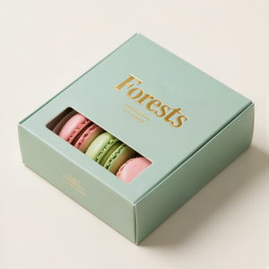 Caja de Embalaje Personalizada para Macarons, Caja de Regalo de Lujo para Postres en Tonos Pastel, para Panaderías y Confiterías, con Ventana Transparente - Product Image 5