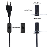 E14 Câble Himalayen Kema Keur Eu standard Inline Switch on off Salt Lamp Holder Socket E14 Cord