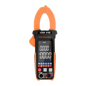 Victor RuoShui 616A/616B Auto Range Digital Clamp Meter, 5999 Counts, 600A AC DC Current, <b>Large</b> Reverse Display Screen - Product Image 1