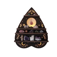 Étagère en bois au design moderne et simple, lampe Luna Moth, étagère en buis, lampe Dieu de la Lune, support de lampe, papillon, rangement à domicile