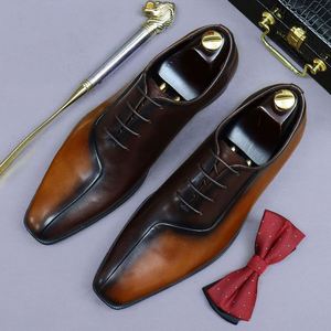 Nuevos Zapatos Formales de Cuero con Punta en Pico para Hombre, Talla Grande, con Grabado Láser y Cordones, Zapatos de Vestir Formales para Negocios - Product Image 6