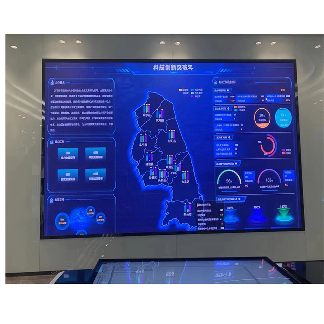 P0.9 COB Fine Pitch Indoor LED Display Screen 4K Ultra HD Seamless Video Wall Adobe RGB 98% HDR 1000:1 Monitoring Center Command