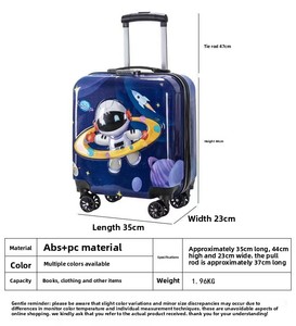 18-inch <strong>Childrens</strong> Hard Shell Neoprene Spinner <strong>Suitcase</strong> Pull Rod Omnidirectional Wheels Combination Lock Gift Box-Carry-On Travel - Product Image 6