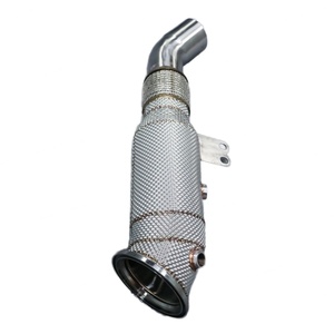304 Stainless Steel B58 Straight Downpipe Racing Car Exhaust Pipes for BMW 140i 240i 340i 440i F20 F30 F32 with Heat Wrap - Product Image 1