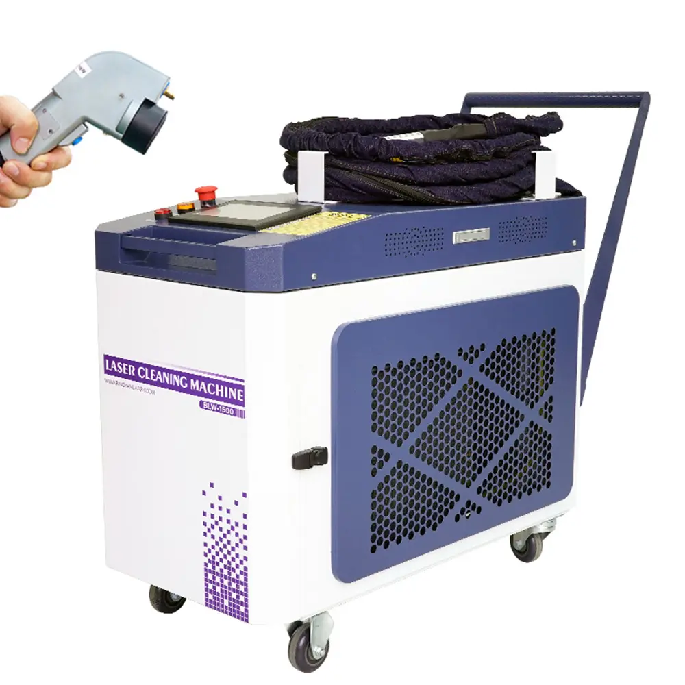FTL New Laser Cleaner 1000w 1500w 2000w Rust Cleaning Machine Fiber Laser Rust Removal Laser Cleaning Machine wood Painting