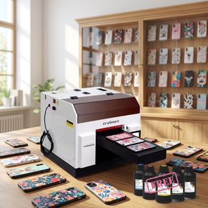 <span class=keywords><strong>Imprimante</strong></span> UV à Plat Numérique A4 6 Couleurs, Format Mini, Jet d'Encre LED Direct, Pour Personnalisation de Stylos, Cartes d'Identité, CD, PVC, Verre, Cuir, Métal, Bois et Coques de Téléphone - Product Image 1