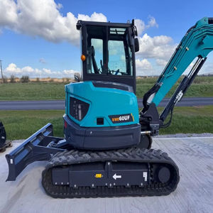 Mini-excavatrice sur roues Nme10 d'occasion, 1 tonne, équipement de construction haute efficacité avec moteur, pompe et boîte de vitesses - Product Image 1