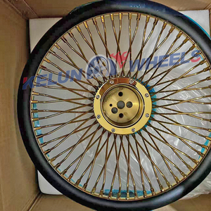 Jantes à rayons chromées de 15 pouces, style Cross Gold Wire, 64 rayons, pour direction - Product Image 4