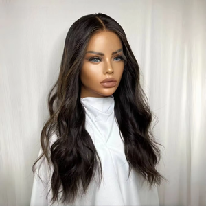 Прозрачный кружевной парик 13*4 из натуральных человеческих волос, 180% плотность, длинный, черный, с эффектом Body Wave, класса люкс - Product Image 2