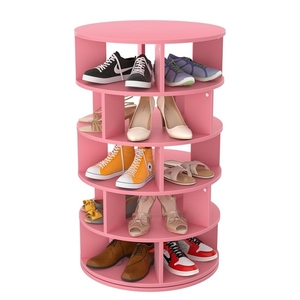 Étagère à chaussures rotative rose rotative à 360 degrés rotative circulaire rotative pour salon armoire de rangement armoires à chaussures rotatives - Product Image 1