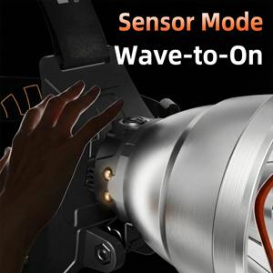 Lampe frontale LED puissante Bright Bird 7000LM avec capteur <span class=keywords><strong>de</strong></span> mouvement, rechargeable par USB, étanche, pour la chasse, la pêche, la course à pied - Product Image 3