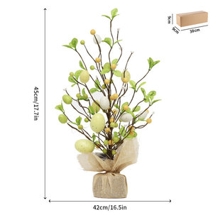 DAMAI Easter Decor LED Easter Egg <b>Tree</b> Ornaments <b>Tabletop</b> Centerpieces for Spring Home Party Scene Layout & Festive Atmosphere - Product Image 5