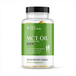 น้ำมัน MCT ซอฟต์เจล 1000 มก. จากมะพร้าว ผลิตภัณฑ์เสริมอาหาร 30/60/90/120 แคปซูล ช่วยเพิ่มพลังงานแบบคาร์บต่ำ - Product Image 1