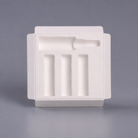 Plateau d'insertion cosmétique en pulpe moulée écologique, emballage en bagasse de canne à sucre pour flacons et ampoules de soins de la peau
