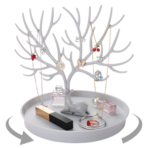 Antlers Jewelry <b>Display</b> Tree Tower Rack Hanging Organizer for Rings Earrings Necklace Bracelets Stand Tray Jewelry Stand - Product Image 1