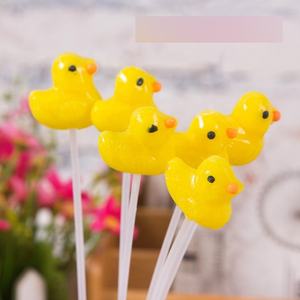 Toptan şekerleme sarı ördek meyve lezzet şekli sanat lolipop özelleştirme tatlı <span class=keywords><strong>bonbon</strong></span> sert şeker lolipop - Product Image 3