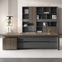 Bureau de direction compact, ensemble de bureau pour petit cadre, mobilier de bureau