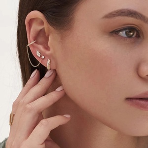 Gemnel-<span class=keywords><strong>pendientes</strong></span> de <span class=keywords><strong>cadena</strong></span> de <span class=keywords><strong>plata</strong></span> de ley 925, joyería fina de oro de 18k con diamantes - Product Image 6