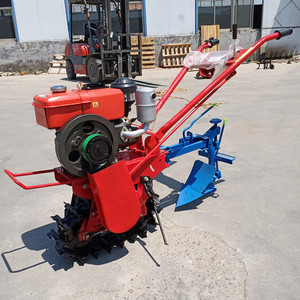 Farm <b>Cultivator</b> Diesel Power Tiller 1 Row Red With Seed Feeder Multifunctional - Product Image 1