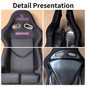Banco Concha de Corrida em Fibra de Carbono para Carro Esportivo em Alcântara Preto Universal para Assento de Jogo de Corrida e Drift Simulador de Corrida e Cadeira de Escritório - Product Image 5